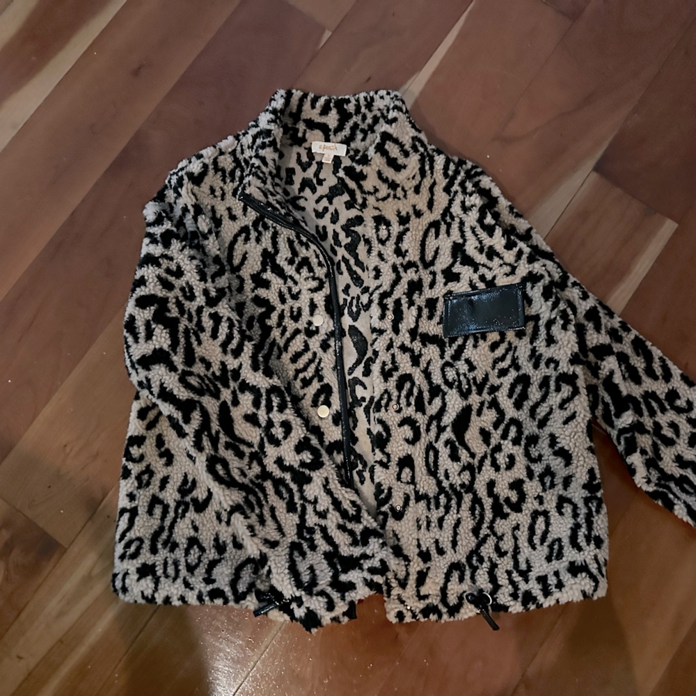 Leopard Sherpa jacket